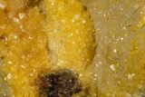 Honey Colored Barite Crystal on Fluorescent Calcite - Elk Creek #330384-1